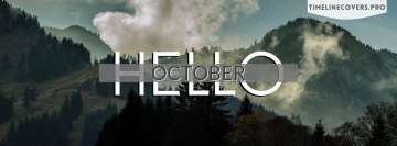Hellow October Mountains Covered with Clouds Facebook background TimeLine Cover