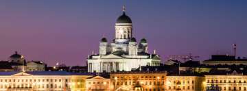 Farbverlaufshimmel der Kathedrale von Helsinki Facebook Cover-bild