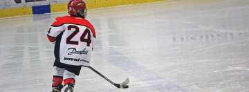 Hockey Player Gliding in The Ice Facebook Cover Photo
