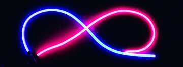 Infinity Sign Neon Light Facebook Banner