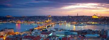 Istanbul Lights Cityscape Facebook Cover-ups