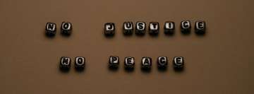 Justice Peace Word Beads Facebook Cover Photo