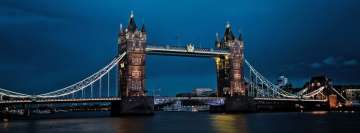 London Tower Bridge at Night Facebook Cover Photo