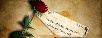 Love Letter and Red Rose Facebook Cover