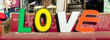Love Retro Word Sign Facebook Cover Photo