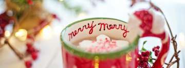 Message Themed Christmas Mug Facebook Cover Photo