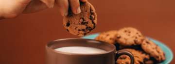Milk and Chocolate Chip Cookies Facebook Cover Photo