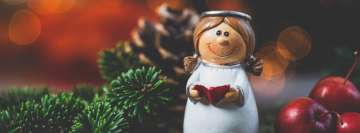 Miniature Angel Singing Christmas Carols Facebook Cover Photo