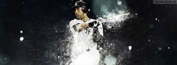 New York Yankees Hitting The Ball Facebook Cover Photo