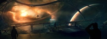 Illustration de SF de planètes de l'espace extra-atmosphérique Photo de couverture Facebook