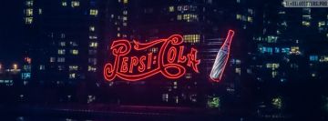 Letrero de neón de Pepsi Cola Late Night Banner de Facebook