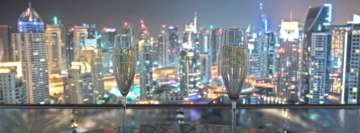 Perfect Night View While Drinking Champagne Facebook Cover Photo