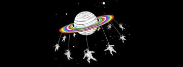 Psychedelic Saturn Facebook Wall Image