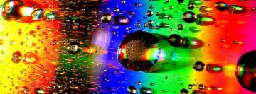 Rainbow Drops Facebook background TimeLine Cover
