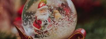Santa and Rudolph Christmas Water Ball Facebook Cover Photo