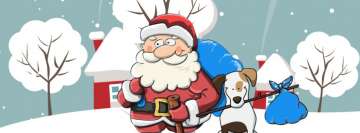 Santa Claus and His Loyal Pet Facebook Cover Photo