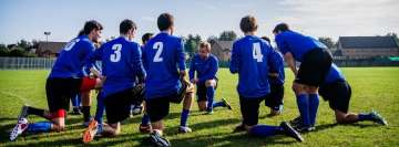 Soccer Team Briefing Before The Game Facebook Cover-ups