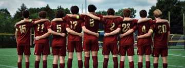 Soccer Team Players Pose Before The Game Starts Facebook Cover Photo