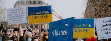 Stand with Ukraine Sign Facebook Wall Image