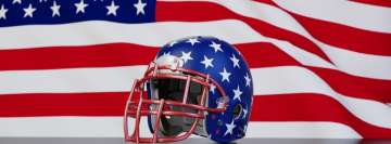 Star Spangled Banner Inspired Football Helmet Facebook Cover Photo