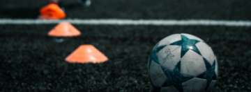 Starry Soccer Ball Ready to Train Dribbling Skills Facebook Cover-ups