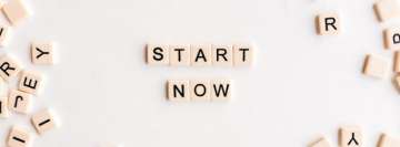 Start Now Word Tiles Facebook Cover Photo