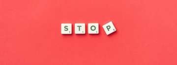 Stop Word Tiles Facebook Cover Photo