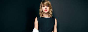 Taylor Swift on Gray Background Facebook Cover Photo