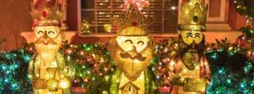 Three Wise Men Christmas Light Statue Facebook Cover Photo
