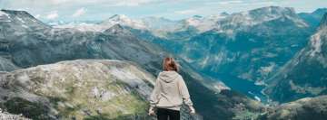 Top View Mountain Hiking Facebook Cover Photo