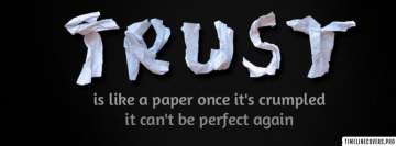 Trust is Like a Paper Facebook Wall Image