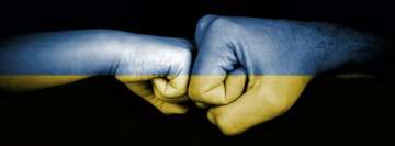 Ukraine Flag Fist Bump Facebook Cover-ups