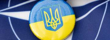 Ukrajna zászló tű Facebook borítókép fotó