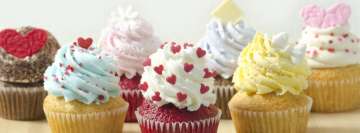 Valentine Cupcakes Facebook Cover
