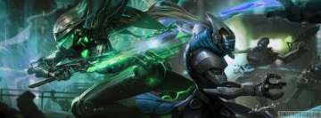 Video Game League of Legends Project Fiora and Yi Facebook Cover Photo