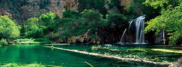 Waterfall Green Nature Facebook Cover Photo