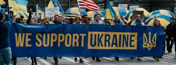 We Support Ukraine Protest Facebook Wall Image
