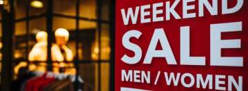 Weekend Sale Men Women Discount Facebook Wall Image