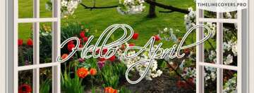 Welcome April Open The Doors of Cool Breeze Facebook Cover Photo