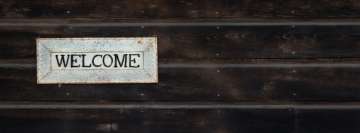 Welcome Sign on Wood Facebook Cover Photo