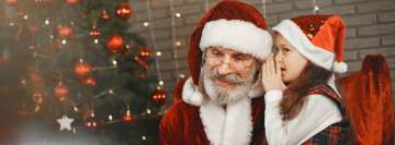 Whispering My Christmas Wish to Santa Claus Facebook Cover Photo