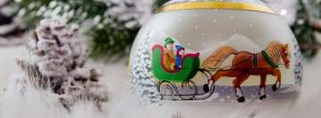 Winter Themed Painted Christmas Ornament Facebook Wall Image