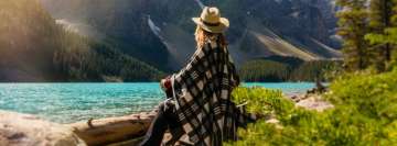 Woman Beside The Lake Facebook Cover-ups