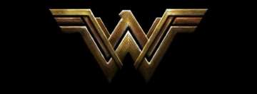 Wonder Woman Logo on Black Background Facebook Cover-ups