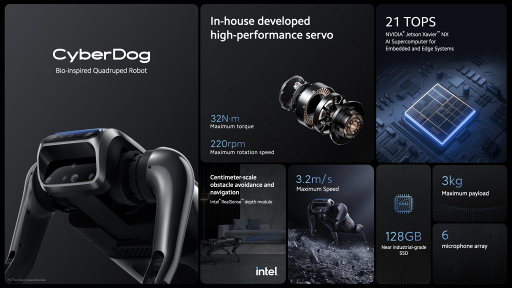 Specification Cyberdog Robot Dog from Xiaomi