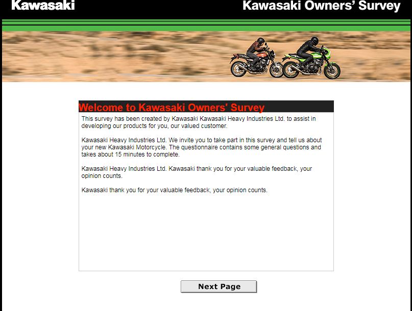Kawasaki World Guest Survey 