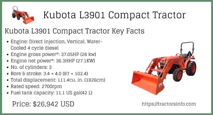 Kubota-3901-Compact-Tractor price specs