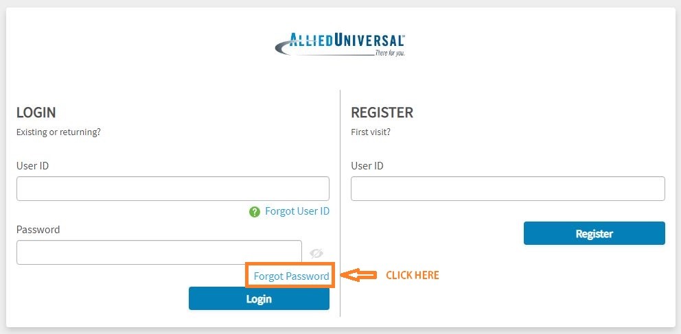 Allied Universal eHub forgot password 1