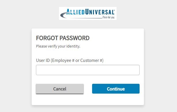 Allied Universal eHub forgot password 2