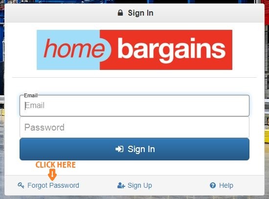 Home Bargains Portal forgot password 1